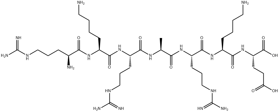 ARG-LYS-ARG-ALA-ARG-LYS-GLU: RKRARKE 结构式