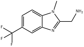 (1-甲基-5-(三氟甲基)-1H-苯并[D]咪唑-2-基)甲胺 结构式