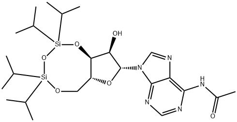3',5'-TIPS-N-AC-腺苷 结构式