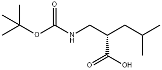 BOC-(S)-2-(AMINOMETHYL)-4-METHYLPENTANOIC ACID 结构式