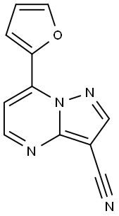 7-(FURAN-2-YL)PYRAZOLO[1,5-A]PYRIMIDINE-3-CARBONITRILE 结构式