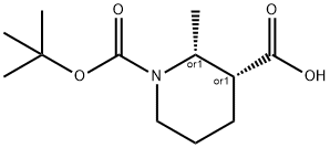 (2S,3S)-1-BOC-2-甲基-哌啶-3-羧酸 结构式