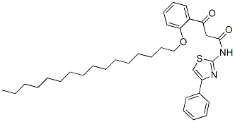 3-[o-(hexadecyloxy)phenyl]-3-oxo-N-(4-phenylthiazol-2-yl)propionamide  结构式