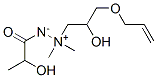 1-[2-Hydroxy-3-(2-propenyloxy)propyl]-2-(2-hydroxypropionyl)-1,1-dimethylhydrazinium-2-ide 结构式
