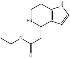 (4,5,6,7-TETRAHYDRO-1H-PYRROLO[3,2-C]PYRIDIN-4-YL)-ACETIC ACID ETHYL ESTER 结构式