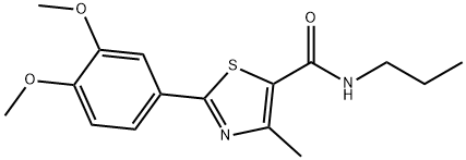 5-Thiazolecarboxamide, 2-(3,4-dimethoxyphenyl)-4-methyl-N-propyl- 结构式