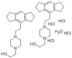 1-(2-(s-Hydrindacen-4-yl)ethyl)-4-(2-hydroxyethyl)piperazine dihydroch loride hemihydrate 结构式