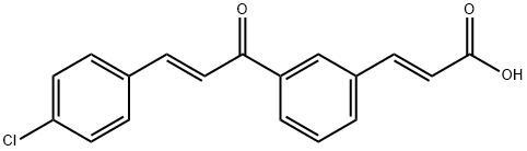 2-Propenoic acid, 3-(3-(3-(4-chlorophenyl)-1-oxo-2-propenyl)phenyl)-,  (E,E)- 结构式