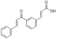 (E,E)-3-(3-(1-Oxo-3-phenyl-2-propenyl)phenyl)-2-propenoic acid 结构式