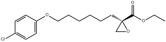 (S)-2-[6-(4-4-氯苯氧基)己基]环氧乙烷羧酸乙酯 结构式