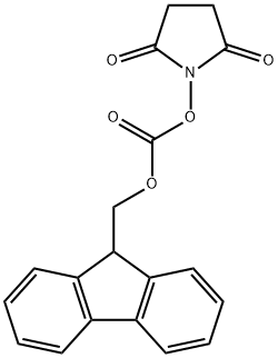 9-芴甲基-N-琥珀酰亚胺基碳酸酯 结构式
