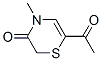 2H-1,4-Thiazin-3(4H)-one, 6-acetyl-4-methyl- (9CI) 结构式