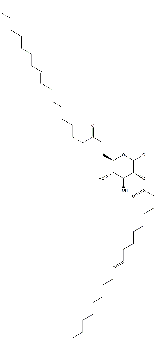 (Z,Z)-甲基-D-吡喃葡糖苷-2,6-二油酸酯 结构式