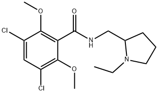 2-((3,5-Dichloro-2,6-dimethoxybenzamido)methyl)-1-ethylpyrrolidine 结构式