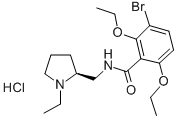 (S)-(-)-2-((3-Bromo-2,6-diethoxybenzamido)methyl)-1-ethylpyrrolidine h ydrochloride 结构式