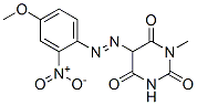 5-[(4-Methoxy-2-nitrophenyl)azo]-1-methylpyrimidine-2,4,6(1H,3H,5H)-trione 结构式