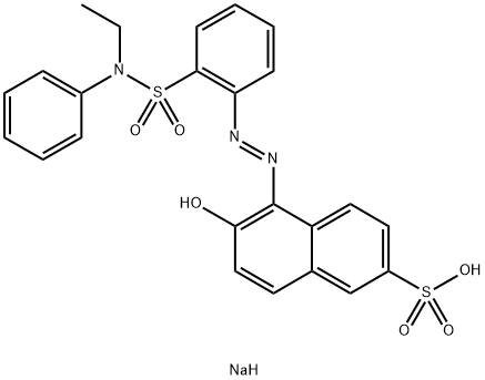 5-[[2-[(N-Ethyl-N-phenylamino)sulfonyl]phenyl]azo]-6-hydroxy-2-naphthalenesulfonic acid sodium salt 结构式