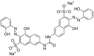 7,7'-(Carbonyldiimino)bis[4-hydroxy-3-[(2-hydroxyphenyl)azo]-2-naphthalenesulfonic acid]disodium salt 结构式