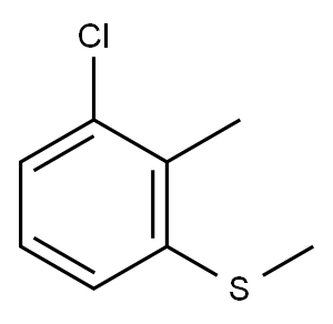3-氯-2-甲基苯基甲硫醚 结构式