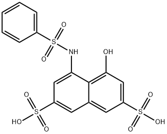 4-hydroxy-5-[(phenylsulphonyl)amino]naphthalene-2,7-disulphonic acid  结构式