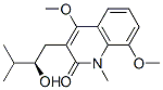 3-[(2R)-2-hydroxy-3-methyl-butyl]-4,8-dimethoxy-1-methyl-quinolin-2-on e 结构式