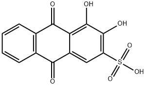 3,4-dihydroxy-9,10-dioxo-9,10-dihydroanthracene-2-sulfonic acid 结构式