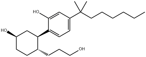 5-(1,1-二甲基庚基)-2-[5-羟基-2-(3-羟基丙基)环己基]苯酚 结构式