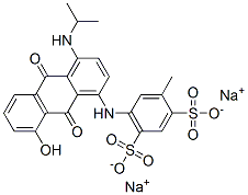 disodium 5-[[9,10-dihydro-8-hydroxy-4-[(1-methylethyl)amino]-9,10-dioxo-1-anthryl]amino]toluene-2,4-disulphonate 结构式