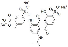 trisodium 5-[[9,10-dihydro-8-hydroxy-4-[(1-methylethyl)amino]-9,10-dioxo-7-sulphonato-1-anthryl]amino]toluene-2,4-disulphonate 结构式