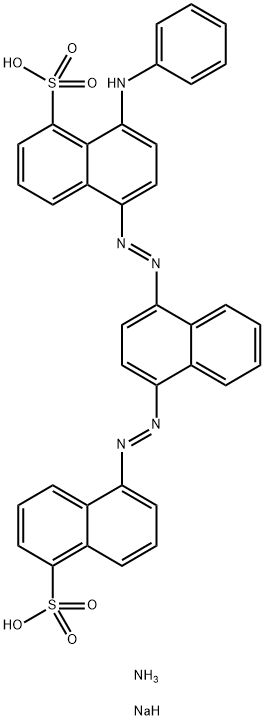 8-anilino-5-[[4-[(5-sulpho-1-naphthyl)azo]-1-naphthyl]azo]naphthalene-1-sulphonic acid, ammonium sodium salt 结构式