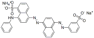 8-anilino-5-[[4-[(3-sulphophenyl)azo]-1-naphthyl]azo]naphthalene-1-sulphonic acid, ammonium sodium salt 结构式