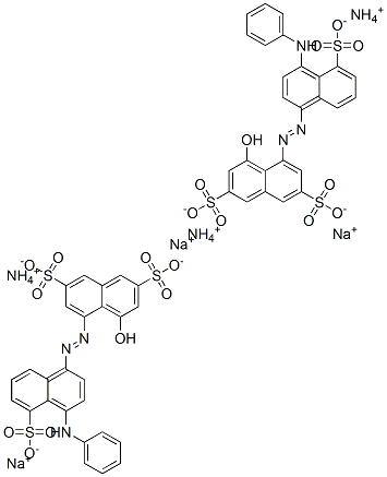 5-[(4-anilino-5-sulpho-1-naphthyl)azo]-4-hydroxynaphthalene-2,7-disulphonic acid, ammonium sodium salt 结构式