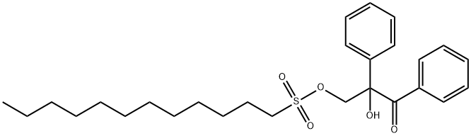 2-hydroxy-3-oxo-2,3-diphenylpropyl dodecane-1-sulphonate 结构式