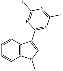 2-(N-methylindol-3-yl)-4,6-difluoro-s-triazine 结构式