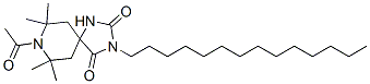 8-acetyl-3-tetradecyl-7,7,9,9-tetramethyl-1,3,8-triazaspiro[4.5]decane-2,4-dione 结构式