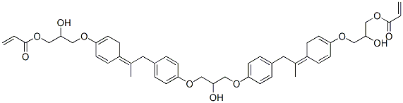 (2-hydroxy-1,3-propanediyl)bis[oxy-4,1-phenylene(1-methylethylidene)-4,1-phenyleneoxy(2-hydroxy-3,1-propanediyl)] diacrylate  结构式