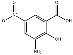 3-AMINO-2-HYDROXY-5-NITROBENZOIC ACID 结构式
