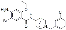 4-amino-5-bromo-N-[8-[(3-chlorophenyl)methyl]-8-azabicyclo[3.2.1]oct-3 -yl]-2-ethoxy-benzamide 结构式