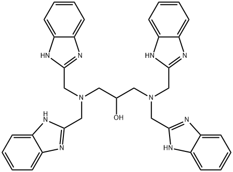 1,3-二{[二(苯并咪唑-2-)甲基]胺}异丙醇 结构式