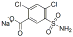 5-(Aminosulfonyl)-2,4-dichlorobenzoic acid sodium salt 结构式