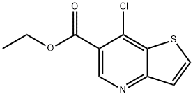 7-氯噻吩并[3,2-B]吡啶-6-羧酸乙酯 结构式