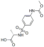 (2S)-2-[[4-(methoxycarbonylamino)phenyl]sulfonylamino]propanoic acid 结构式