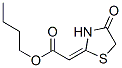 butyl (2E)-2-(4-oxothiazolidin-2-ylidene)acetate 结构式