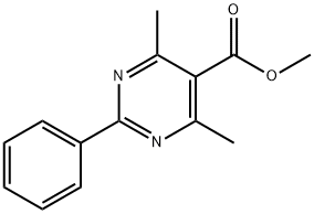 4,6-二甲基-2-苯基嘧啶-5-羧酸甲酯 结构式