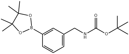 3-((N-BOC-氨基)甲基)苯硼酸 结构式