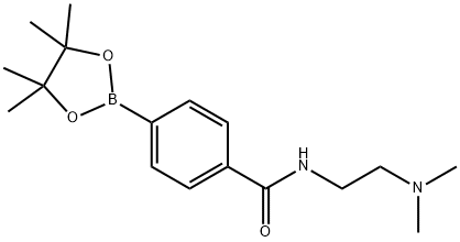 4-(N-[2-(二甲基氨)乙基]氨基甲酰)苯硼酸频哪酯 结构式