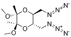 (2R,3R,5S,6S)-5,6-双(叠氮甲基)-2,3-二甲氧基-2,3-二甲基-1,4-二氧己环 结构式