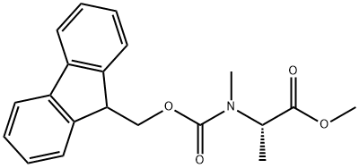L-Alanine, N-[(9H-fluoren-9-ylMethoxy)carbonyl]-N-Methyl-, Methyl ester 结构式