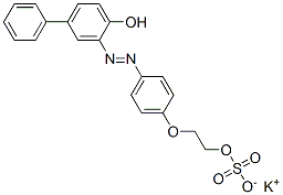 potassium 2-[4-[(4-hydroxybiphenyl-3-yl)azo]phenoxy]ethyl sulphate  结构式