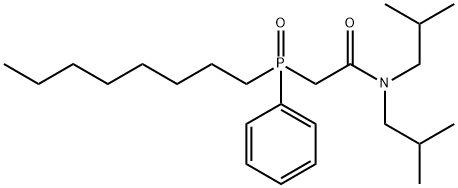 正辛基苯基-N,N-二异丁胺基甲酰基甲基氧化膦 结构式